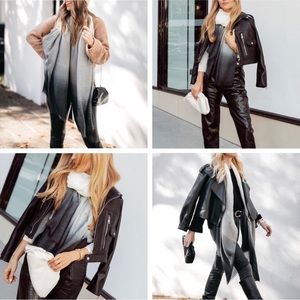 CUSHNIE Scarf Grey Horizon Ombre Buttery Soft Luxurious Oversized Scarf